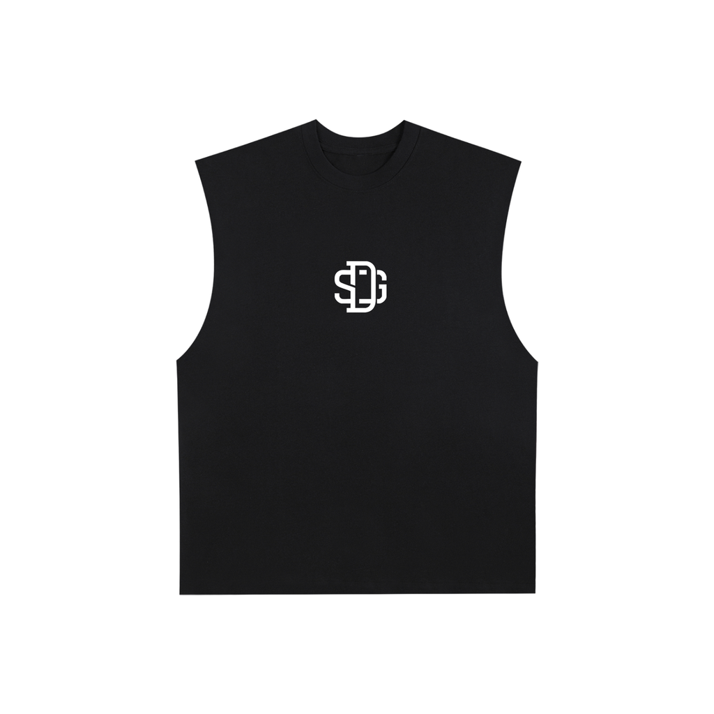 Raw Edge Cotton Tank Top