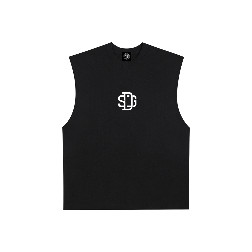 Raw Edge Cotton Tank Top